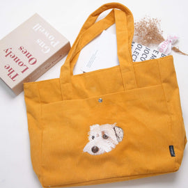 Corduroy Crossbody Bags for Mother's Day - Custom Pet Embroidery Available