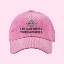Custom Corduroy Baseball Cap | Personalized Embroidered Logos & Text