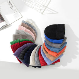 Oversized Wool Beanie Hat | Thickened 100% Pure Wool Knit Cap for Men and Women