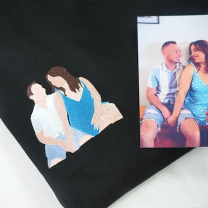 Black Sweatshirt Hoodie for Couples | Custom Embroidery Hoodie