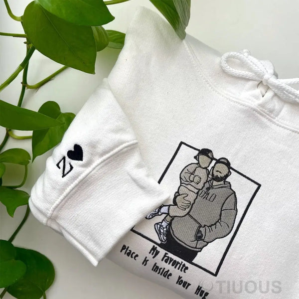 Personalized Dad Sweatshirt with Kids Name Sleeve | Custom Father’s Day Gift