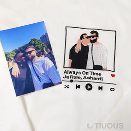 Custom Music Player Embroidered Sweatshirt Melodies For Your Style