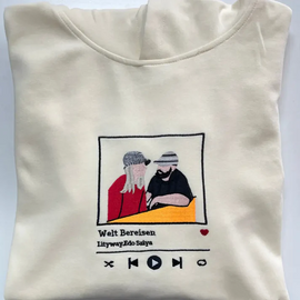 Custom music player embroidered T-shirt for two people photo - Tiuous