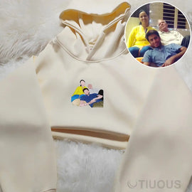 Family Colorful Embroidered Smooth Hoodie Custom