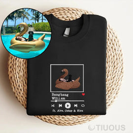 Happy Memorial Photo Embroidered Sweatshirt Custom Hoodie