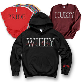 Custom Couple Embroidered Hoodie