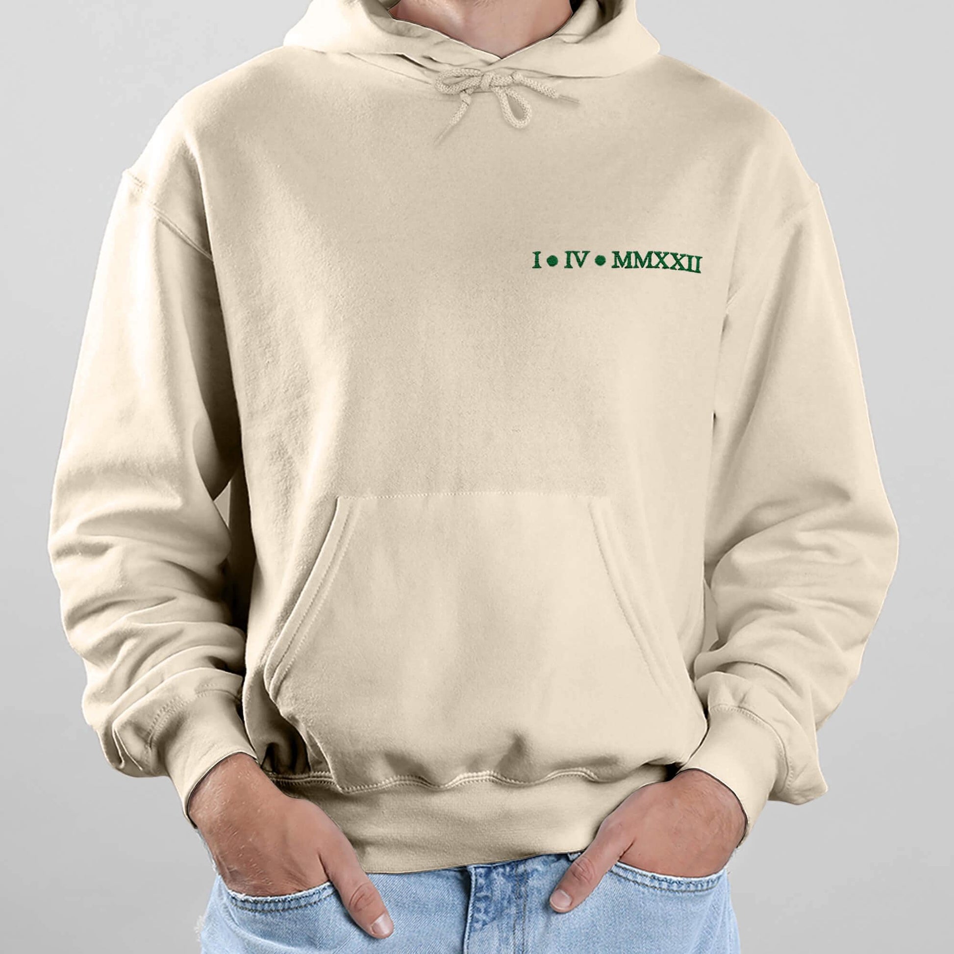 Custom Date Embroidered Hoodie